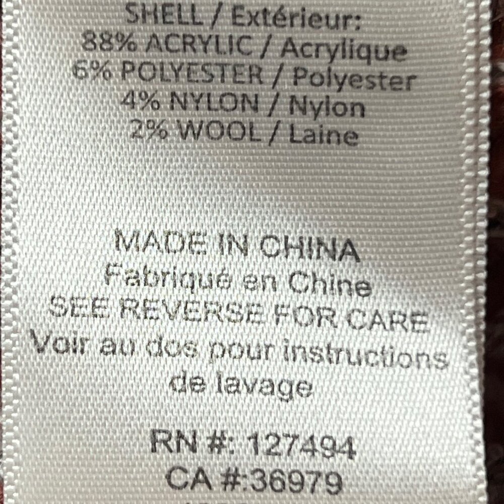 Heartloom Long Sleeve Knit sweater Medium Gray Mauve peach stripe - Picture 11 of 12